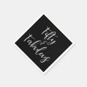 Silver Foil Fifty und Fabulous Serviette (Ecke)