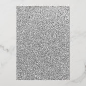 Silver FOIL Floral Wreath 25 Jahre Folieneinladung (Rückseite)