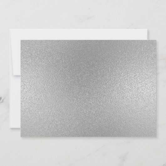 Silver Foil Foto Erste Heilige Kommune Einladung (Rückseite)