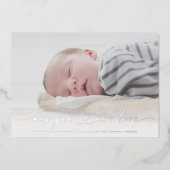 Silver Foil Foto Geburtstagskarte Folien Feiertagskarte (Vorderseite)