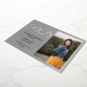 Silver Foil Foto PhD Abschluss Danke Karte (Gedreht)