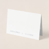 Silver Foil Foto Save the Date Karte (Vorderseite)