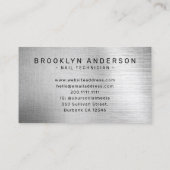 Silver Foil Foto Typografy Nail Artist Visitenkarte (Rückseite)