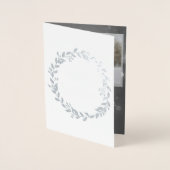 Silver Foil Frohe Weihnachtsschneefotokarte Folienkarte (Vorderseite)