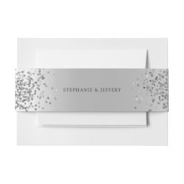Silver Foil Glitzer Sparkle Einladungsbanderole