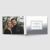 Silver Foil Guest Book Editable Elegante Winter Gästebuch (Voll)