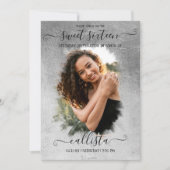 Silver Foil Halo Foto Collage Sweet 16 Einladung (Vorderseite)