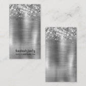Silver Foil Imitats Glitzer Signature Ofenanzeige Visitenkarte (Vorne/Hinten)