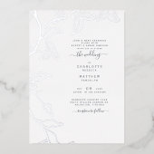 Silver Foil Ivy beide Sets von Eltern Hochzeit Folieneinladung (Vorderseite)