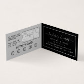 Silver Foil Lashes Schönheit Makeuty Visitenkarten (Innenseite)