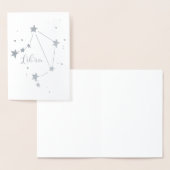 Silver Foil Libra Zodiac Constellation Folienkarte (Anzeige)