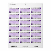 Silver Foil Lila Amethyst-Adresse Adressaufkleber (Vorne)