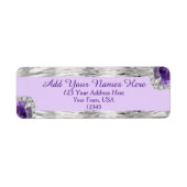 Silver Foil Lila Amethyst Gem Rücksendeadresse (Vorne)
