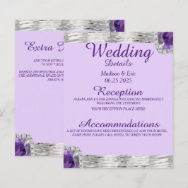 Silver Foil Lila Amethyst Wedding Detail