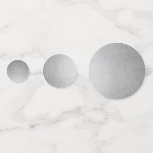 Silver Foil Look Custom Large Konfetti (Rückseiten)