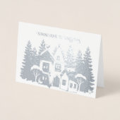 Silver Foil Personalisieren Weihnachtskarte Folienkarte (Vorderseite)