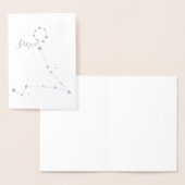 Silver Foil Pisces Zodiac Constellation Folienkarte (Anzeige)