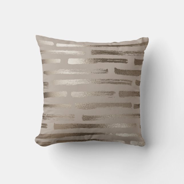 Silver Foil Reversible Designer Kissen (Vorderseite)