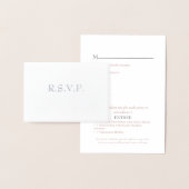 Silver Foil Rose Gold Wedding RSVP Folienkarte (Anzeige)