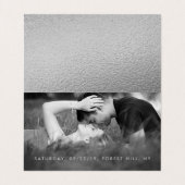 Silver Foil Script-Foto ändern Datumskarte Visitenkarten (Innenseite Aufgefaltet)