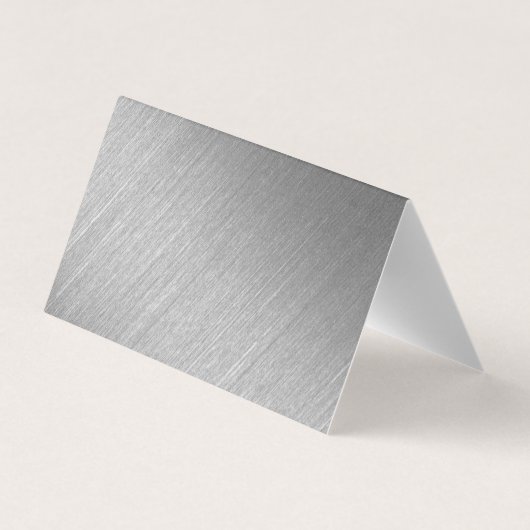 Silver Foil Script Logo Business Danke Karte (Rückseite)