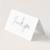 Silver Foil Script Logo Business Danke Karte (Vorderseite)
