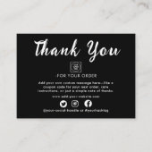 Silver Foil Script Thank You Note Card Begleitkarte (Vorderseite)