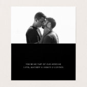 Silver Foil Script Wedding Foto Danke Karte (Innenseite Aufgefaltet)