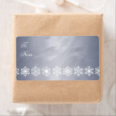 Silver Foil Snowflake Trip Weihnachtsgeschenk Tag (Insitu)