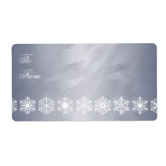 Silver Foil Snowflake Trip Weihnachtsgeschenk Tag (Vorne)