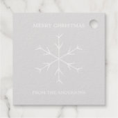 Silver Foil Snowflake Weihnachtsgeschenk Tag (Rückseite)
