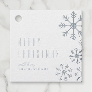 Silver Foil Snowflakes Weihnachtsgeschenk Tag