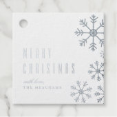 Silver Foil Snowflakes Weihnachtsgeschenk Tag (Vorderseite)