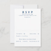 Silver Foil Stars Modern Wedding RSVP (Vorderseite)