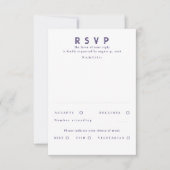 Silver Foil Stars Modern Wedding RSVP Karte (Vorderseite)
