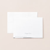 Silver Foil String Lights Foto Vielen Dank Folienkarte (Rückseite mit Umschlag)