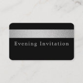 Silver Foil Strip, Abend Event Ticket Einladung (Vorderseite)