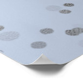 Silver Foil Sweet 16 Balloons Blue Begrüßungszeich Poster (Ecke)