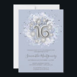 Silver Foil Sweet 16 Bday Balloons Dusty Blue Einladung<br><div class="desc">Lass deinen Freunden, ihre Kalender für deinen besonderen Tag mit diesen schönen staubblauen Sweet 16 Einladungen zu markieren. Jede Einladung bietet ein festliches Design mit schönen Ballons, die perfekt geeignet sind, um die Stimmung für einen Tag des Vergnügens und der Feier. Egal ob Sie eine große Ballsaal-Gala oder eine intimere...</div>