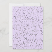 Silver Foil Sweet 16 Bday Balloons Party Lavender Einladung (Rückseite)