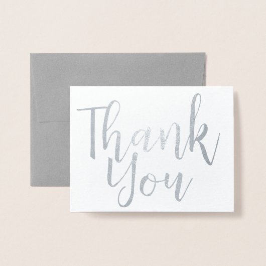 Silver Foil Swirl Tree Danke Bible Verse Folienkarte (Vorderseite mit Umschlag)