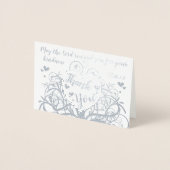 Silver Foil Swirl Tree Danke Bible Verse Folienkarte (Vorderseite)
