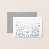 Silver Foil Swirl Tree Danke Bible Verse Folienkarte (Vorderseite mit Umschlag)