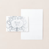 Silver Foil Swirl Tree Vielen Dank Folienkarte (Anzeige)