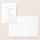 Silver Foil Taurus Zodiac Constellation Folienkarte (Anzeige)