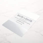 Silver Foil Trendy Moderne Hochzeit retten das Dat Folieneinladung (Gedreht)