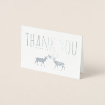 Silver Foil Vielen Dank Ihr Foto Name Foil Card