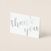 Silver Foil Vielen Dank mit Foto und Name Folienkarte (Vorderseite)