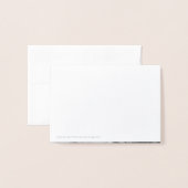 Silver Foil Vielen Dank mit Foto und Name Folienkarte (Rückseite mit Umschlag)