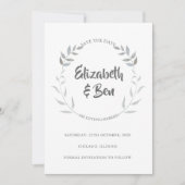 Silver Foliage Save the Date (Vorderseite)
